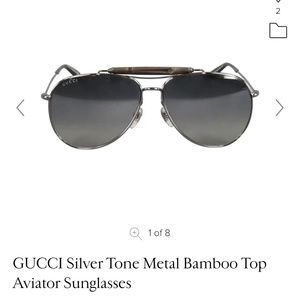 Limited edition Gucci aviators with black bamboo detail.